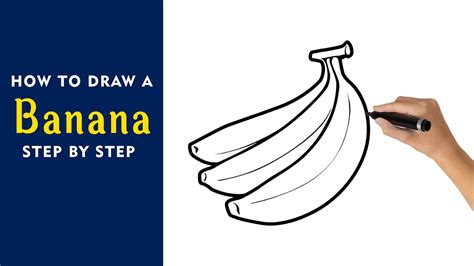 How To Draw A Banana Step By Step Banana Easy Drawing For Children