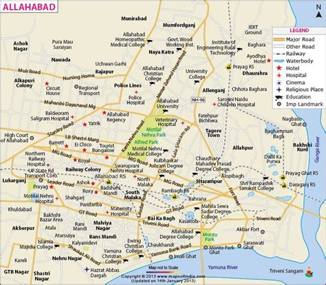 City Map Of Allahabad Map City Map Location Map