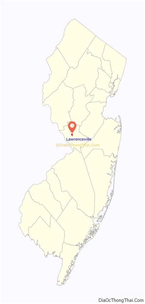 Map Of Lawrenceville Cdp New Jersey