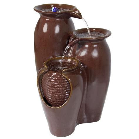 Best Water Products Home Accent Indoor Outdoor 3 Tier Jar Fountain W