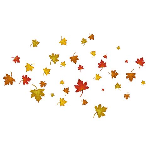 Illustration Of Colorful Maple Leaves Fall And Fly In Autumn Autumn