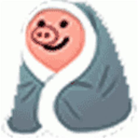 Piggy Blanket Sticker Piggy Blanket Smiling Discover Share GIFs