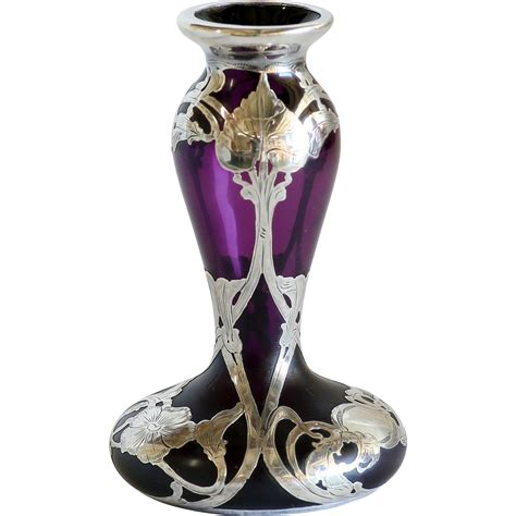 silver overlay vases | ... Loetz Jugendstil Silver Overlay ...