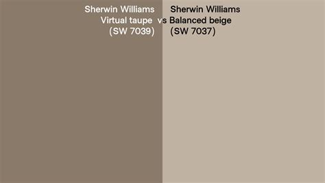 Sherwin Williams Virtual Taupe Vs Balanced Beige Side By Side Comparison