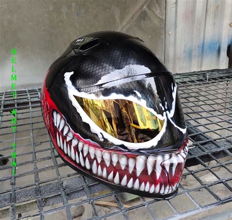 Venom Custom Airbrushed Motorcycle Helmet Ebay