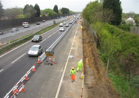 Working On A Smart Motorway M3 © Mr Ignavy Cc By Sa20 Geograph
