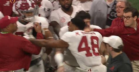 Alabama Player Throws A Punch Loses His Cool And Somehow Wasn T Ejected Fanbuzz