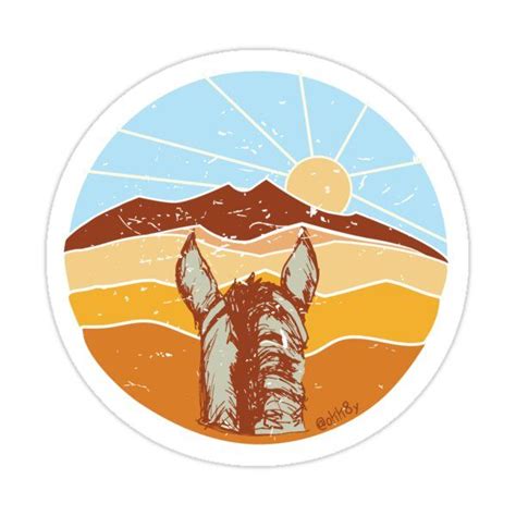 Desert Western Sticker Sticker By Katy Sestay Aesthetic Stickers