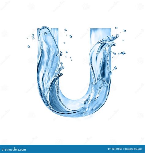 Stylized Font Text Made Of Water Splashes Capital Letter S Isolated