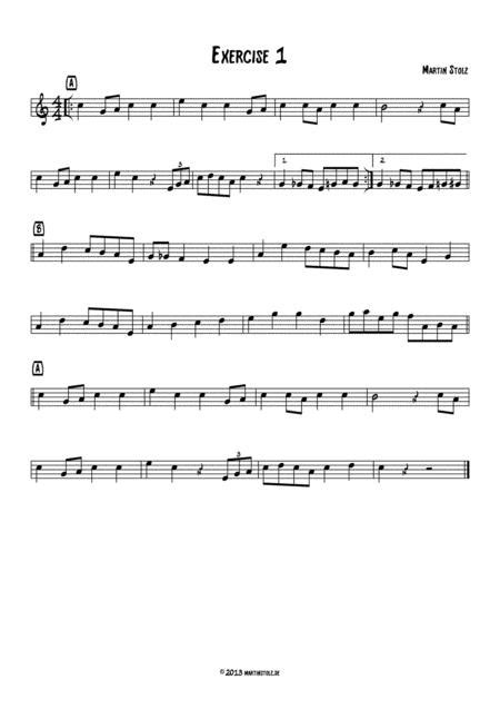 Preview Jazz Exercise 1 Easy Alto Saxophone A0805972 Sheet Music Plus