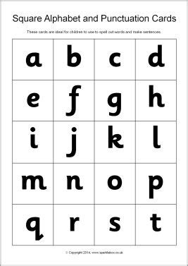 Great for early years settings (nursery + reception) and primary schools. Square alphabet cards (SB10449) - SparkleBox | Alphabet ...