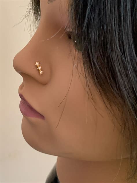 Solid Gold Nose Ring Indian Nose Ring Nose Ring Hoop Gold Etsy