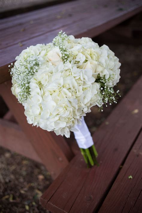 Fill your cart with color today! DIY White Hydrangea and Baby's Breath Bouquet