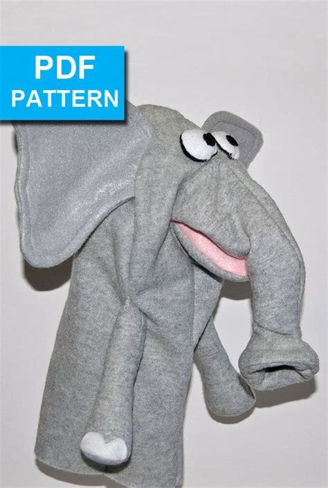Elephant Puppet Sewing Pattern Hand Puppets Sewing Basics Puppets