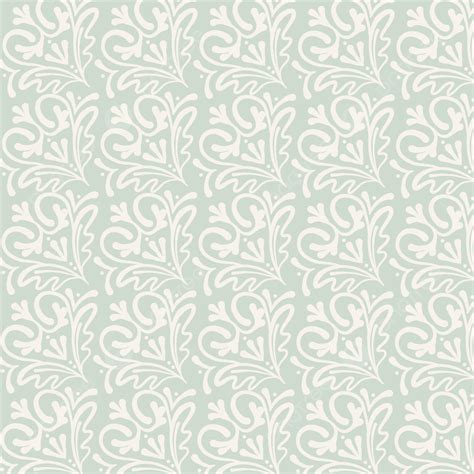 Soft Green Pattern Background Flower Seamless Pattern Retro Square