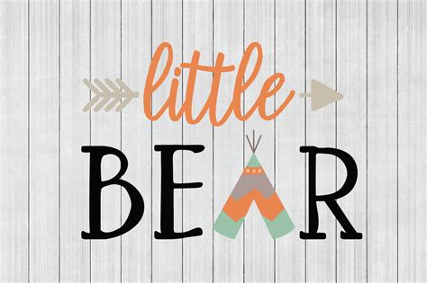Little Bear Svg Baby Svg Dxf File Cuttable File By Bnr Designs