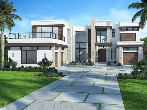 069h 0035 Two Story Modern House Plan Modern Style House Plans