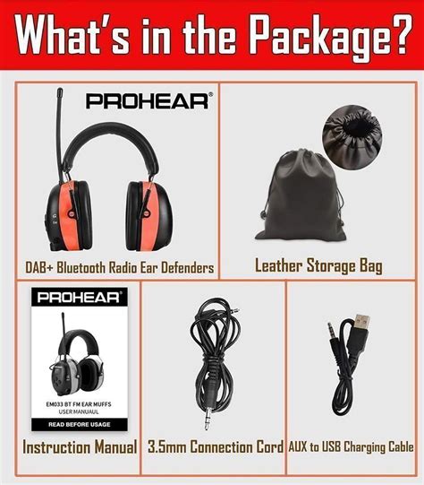 Prohear A Dab Upgraded Wireless Bluetooth Ear Defenders With Fm