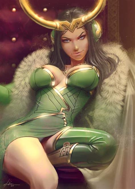 rule 34 1girls asgardian big breasts black hair breasts female female only goddess human lady