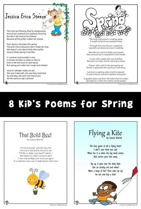 Spring Kids Poems Woo Jr Kids Activities Childrens Publishing