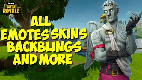All Emotes Skins Backblings And More Youtube