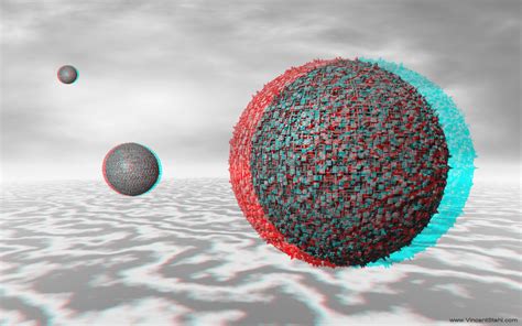Space Blue Steel 3d Stereo Anaglyph Image Redcyan Mono