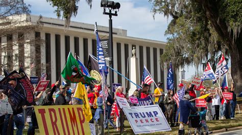 Trump Supporters Proud Boys Protest In Front Of Old Florida Capitol