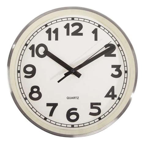 Eclectic Clock Co Company 10 Inch Stainless Steel Frame Wall Clock