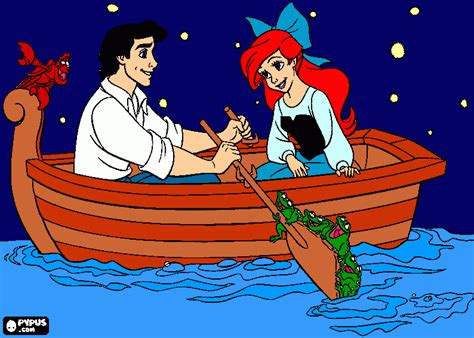 ariel and eric coloring page printable ariel and eric