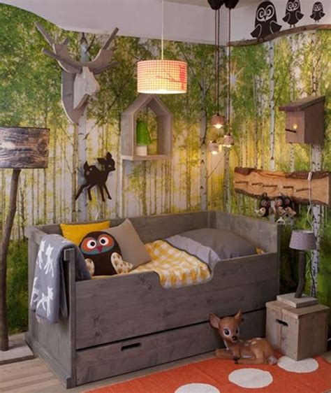 45 Awesome Cool Bed For Your Kids Design Ideas Woodland Theme