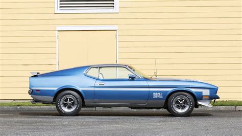 1971 Ford Mustang Mach 1 429 Super Cobra Jet In Medium Blue Metallic