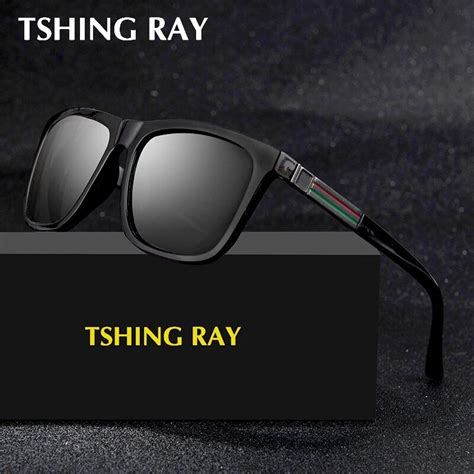 tshing ray design men vintage polarized sunglasses square driving travel sun glasses men s