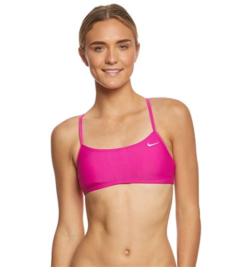 Nike Women S Solid Racerback Bikini Top At Swimoutlet Com