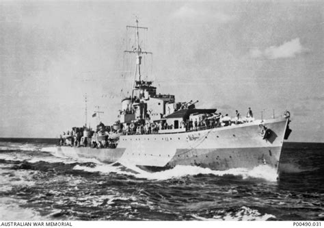 Starboard Quarter View Of The N Class Destroyer Hmas Nepal Which Was