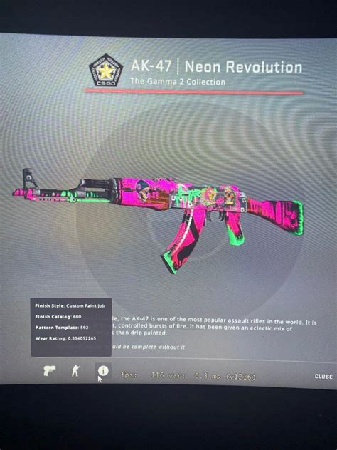 Csgo Skin Ak 47 Neon Revolution Fied Tested With 4 Stickers Video