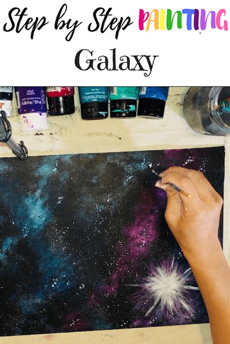 Galaxy Painting Step By Step Acrylic Painting Tutorial Galaxy Art