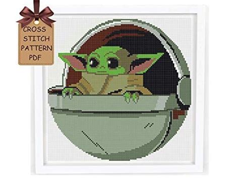 Black cat silhouette cross stitch pattern by ilikecrossstitch. Amazon.com: Baby Yoda cross stitch pattern PDF, modern ...