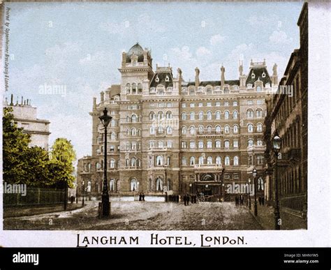 Langham Hotel Portland Place London W1 Date Circa 1900 Stock Photo