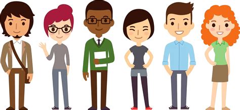 Download Students Cartoon Group Of People Png Hd Transparent Png