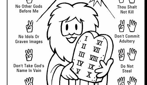 ten commandments coloring pages printable