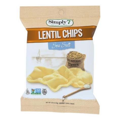 Simply 7 Lentil Chips Sea Salt Case Of 24 08 Oz Case Of 24 0