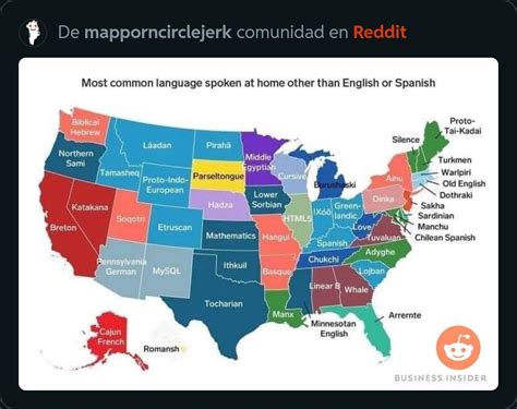 Most Commonly Spoken Proto Languages In Each State Other Than English