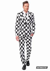 Men 39 S Suitmeister Basic Checked Black And White Suit Costume