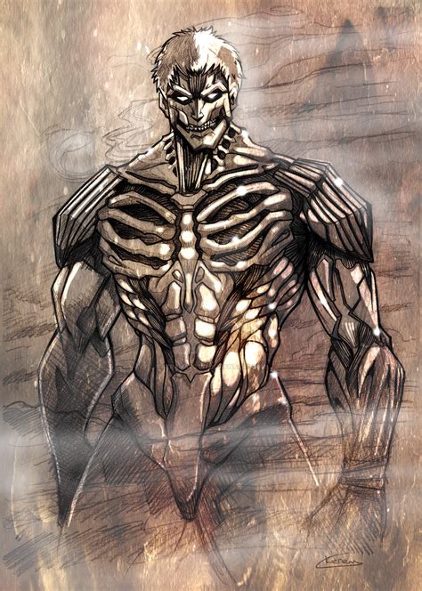 Armoured Titan by keramazotti on DeviantArt Imagine if eren had been getting the rest of titans before activating the rumbling, possibly he could've gotten the jaws, cart, armored, and the warhammer all at.