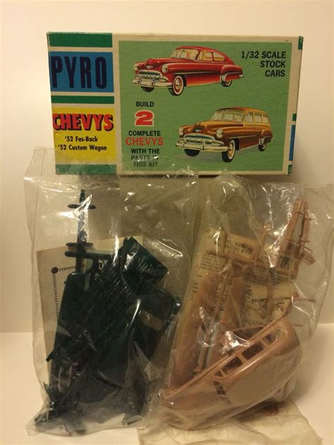 Pyro 132 Scale Double Kit Yes A 52 Chevy Station Wagon And Fastback