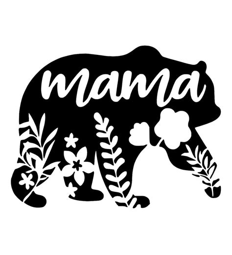 Mama Bear Svg Mama Svg Floral Mama Bear Svg Mama Bear Etsy