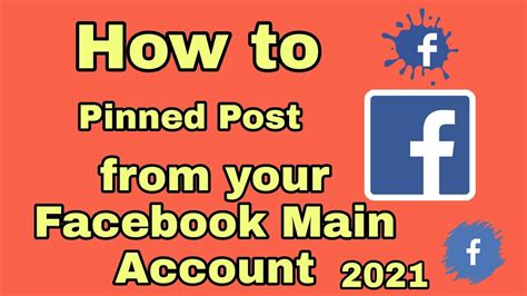 How To Pinned Post on Facebook Main Account -Facebook Tutorial 2021 - YouTube