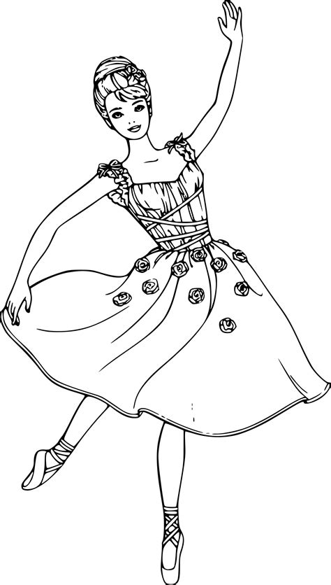 Coloriage Danse Barbie gratuit à imprimer  Coloriages.info