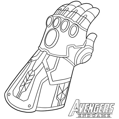 Thanos Infinity Gauntlet Coloring Page