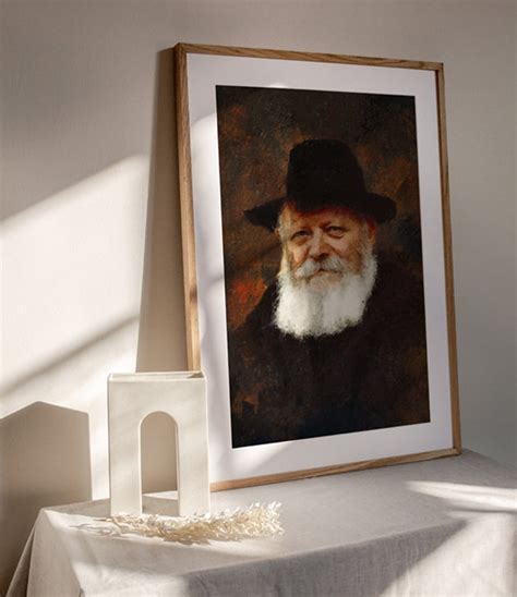 The Lubavitcher Rebbe Judaism Chabad Art For Jewish Home Etsy